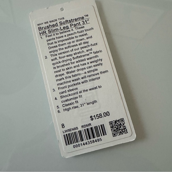 Lululemon 🍋 Brushed Softstreme Split-Hem High-Rise Pant - Red Merlot - Picture 10 of 10